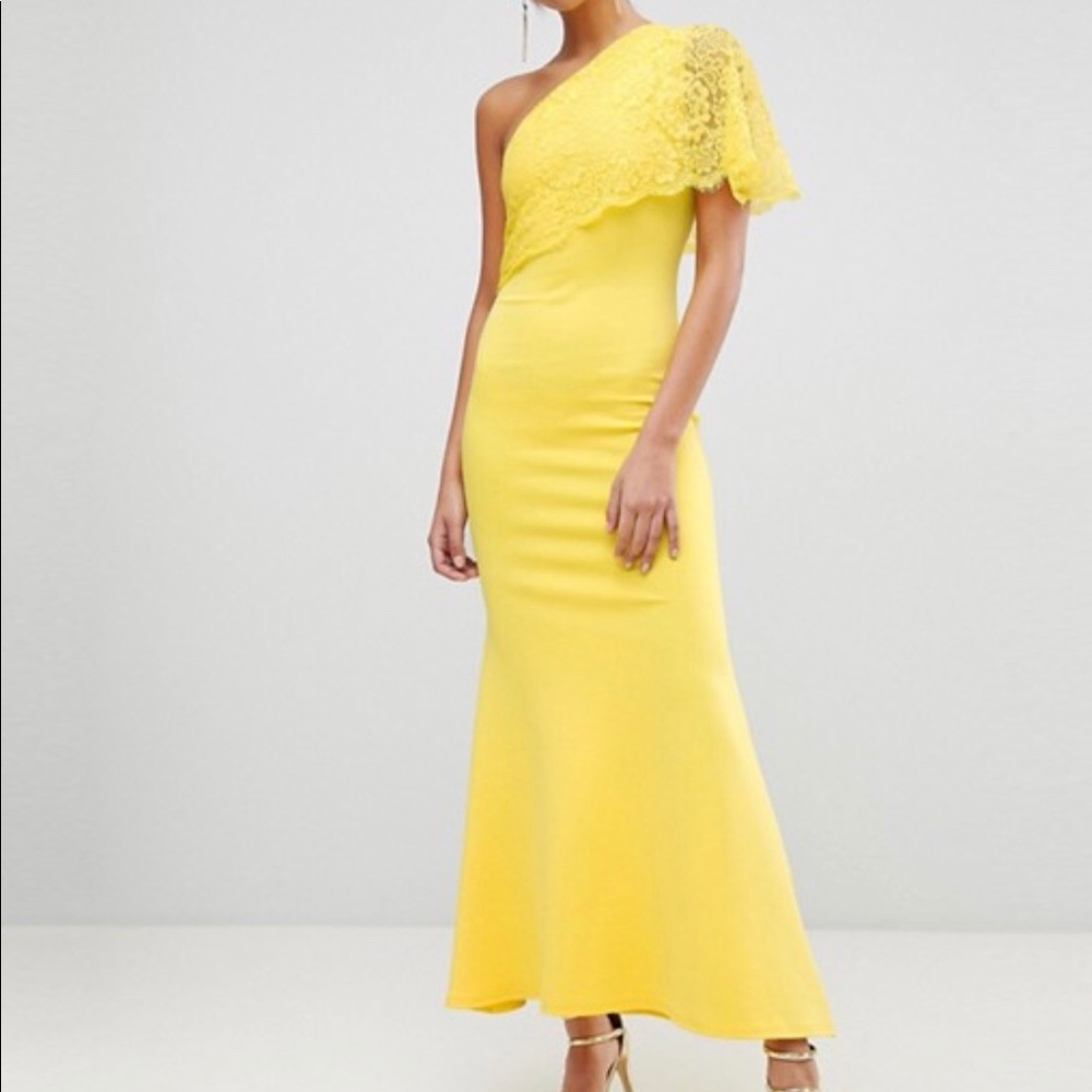 Maxi dress one shoulder simple and elegant